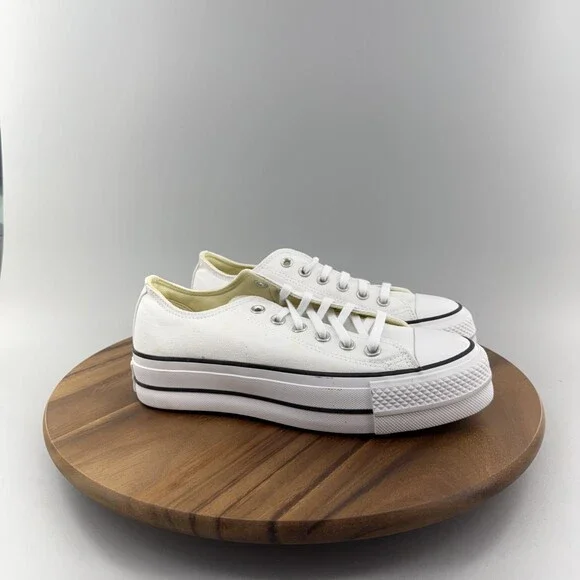 Converse Women's Chuck Taylor All Star Lift OX Size 7.5 White 560251C - Picture 3 of 8